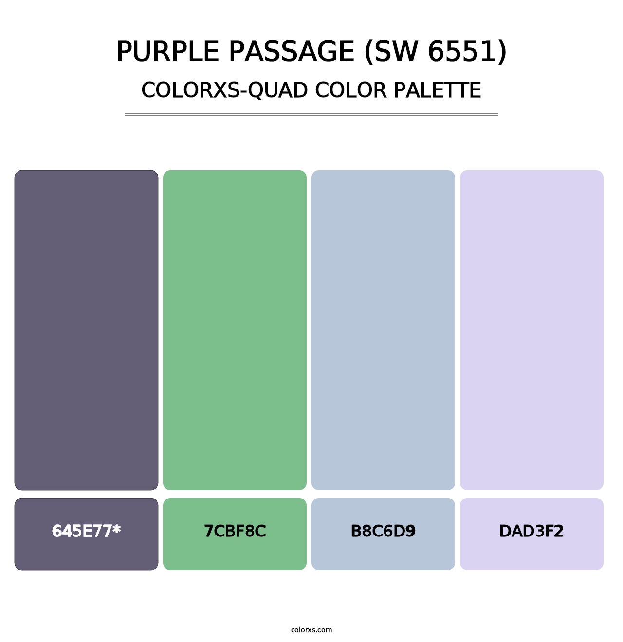 Purple Passage (SW 6551) - Colorxs Quad Palette