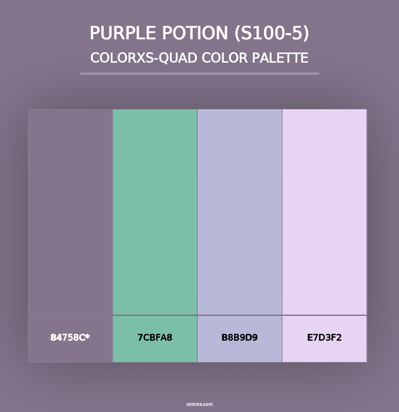 Purple Potion (S100-5) - Colorxs Quad Palette