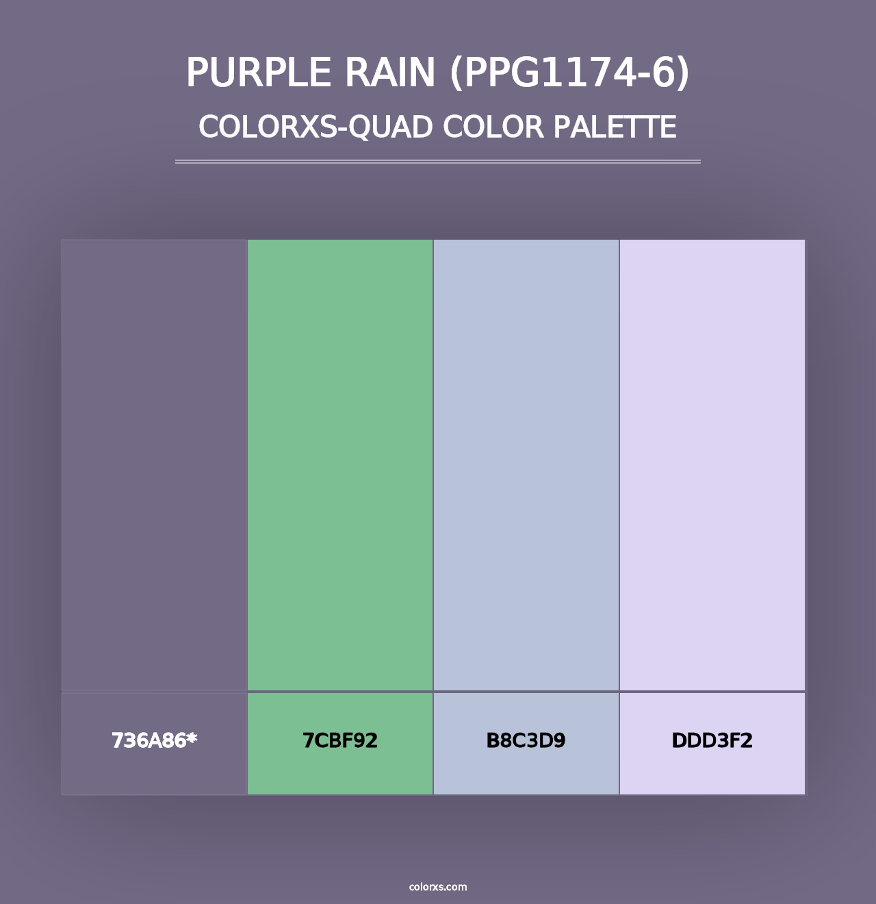 Purple Rain (PPG1174-6) - Colorxs Quad Palette