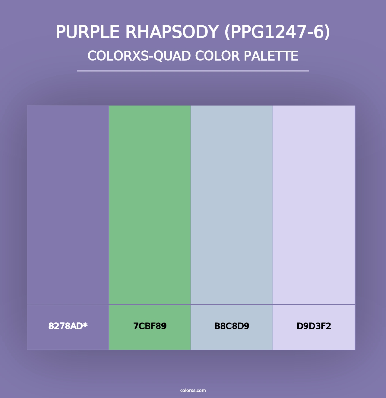 Purple Rhapsody (PPG1247-6) - Colorxs Quad Palette