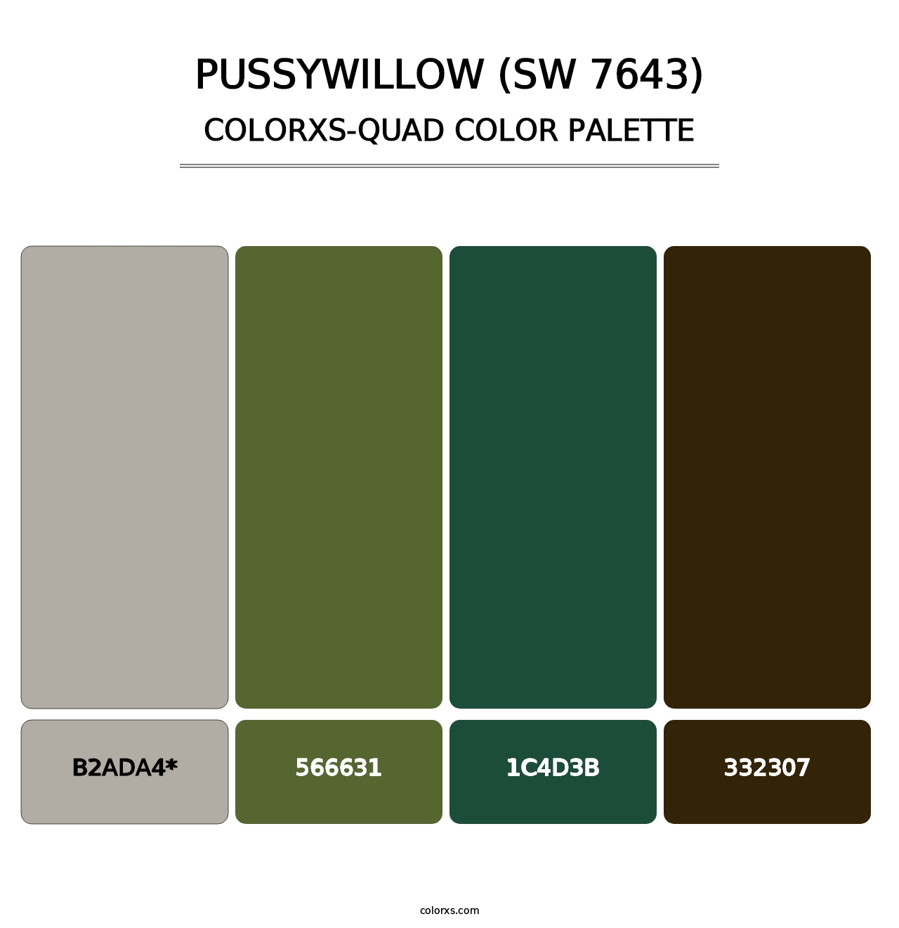 Pussywillow (SW 7643) - Colorxs Quad Palette