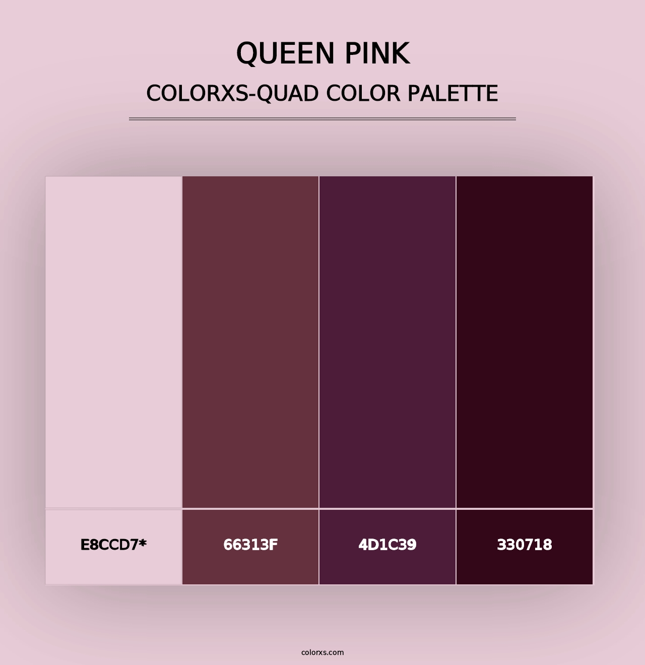 Queen Pink - Colorxs Quad Palette