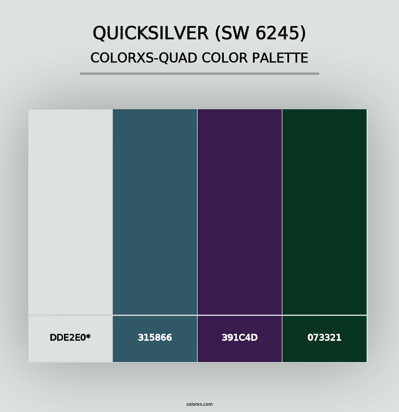 Quicksilver (SW 6245) - Colorxs Quad Palette