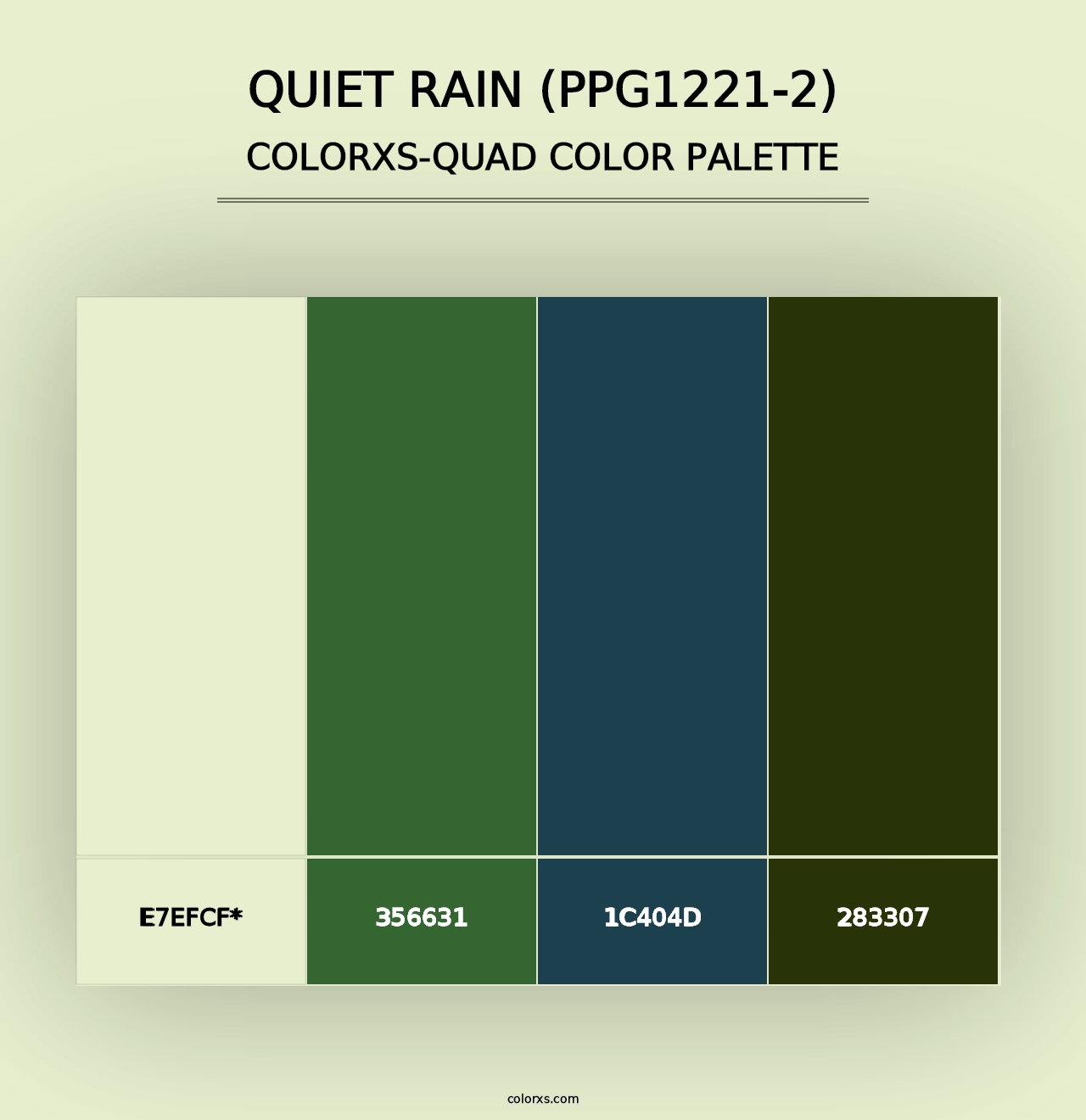 Quiet Rain (PPG1221-2) - Colorxs Quad Palette