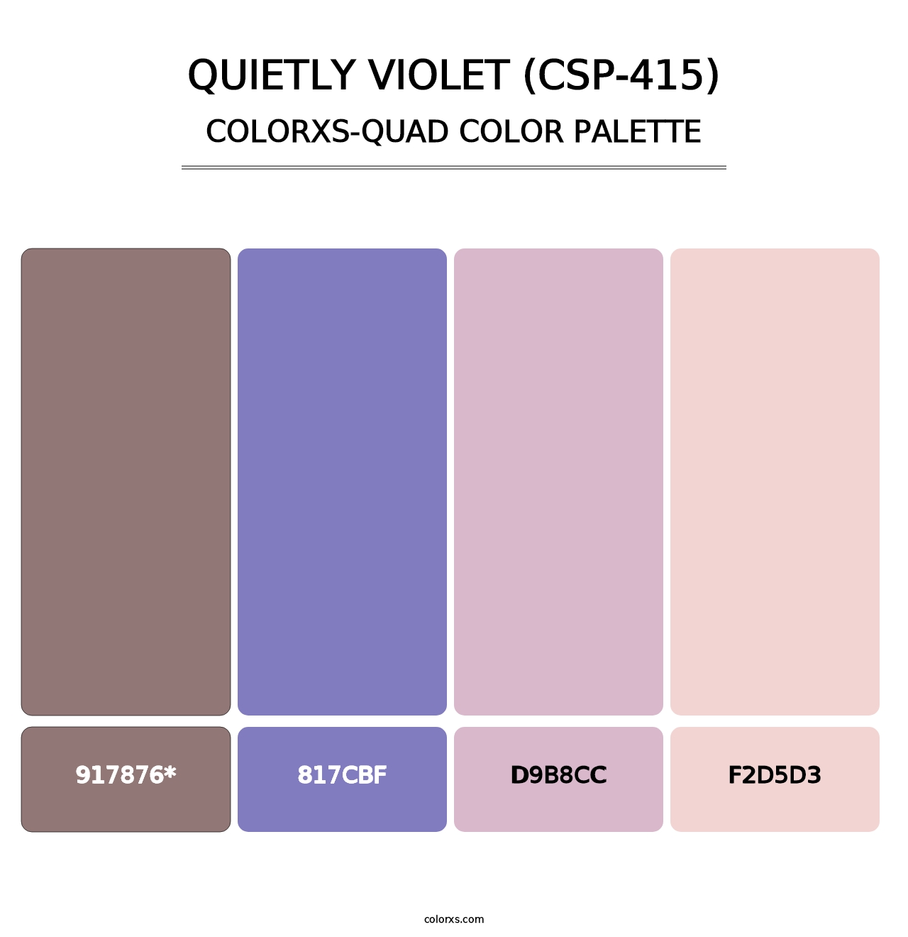 Quietly Violet (CSP-415) - Colorxs Quad Palette