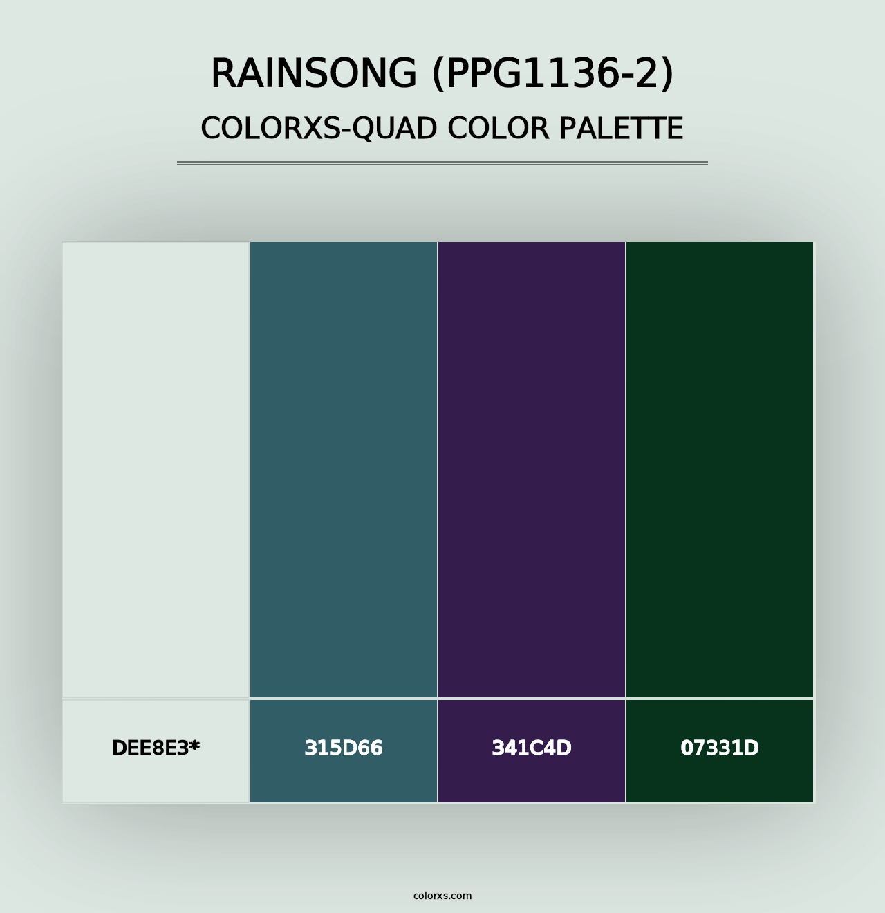 Rainsong (PPG1136-2) - Colorxs Quad Palette