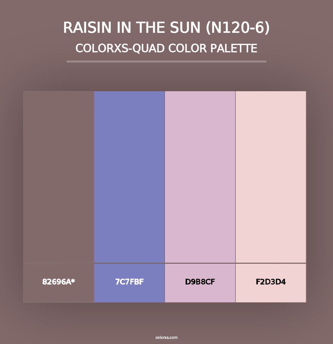 Raisin In The Sun (N120-6) - Colorxs Quad Palette