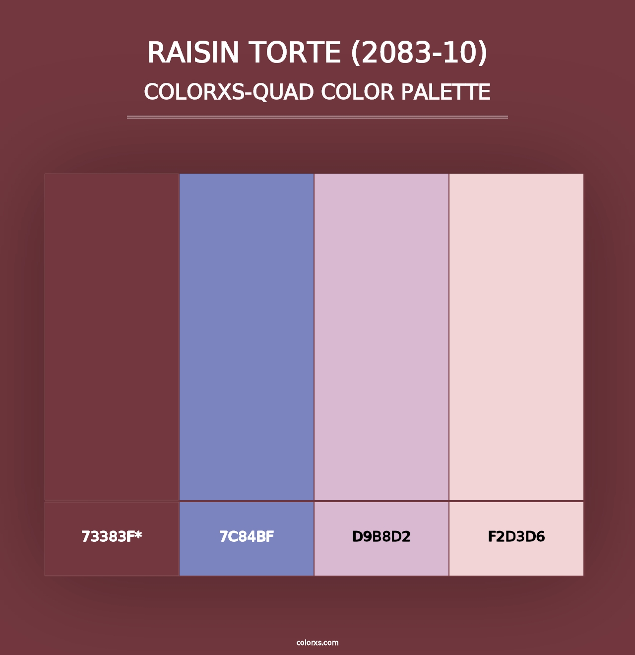 Raisin Torte (2083-10) - Colorxs Quad Palette