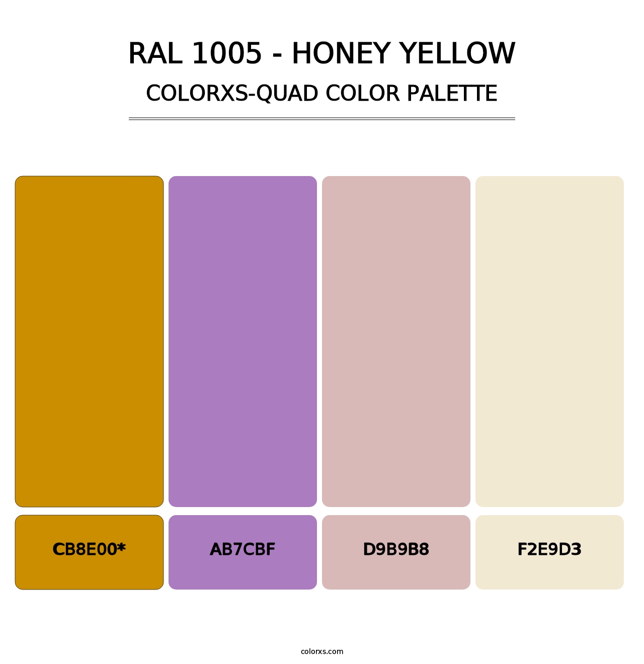 RAL 1005 - Honey Yellow - Colorxs Quad Palette