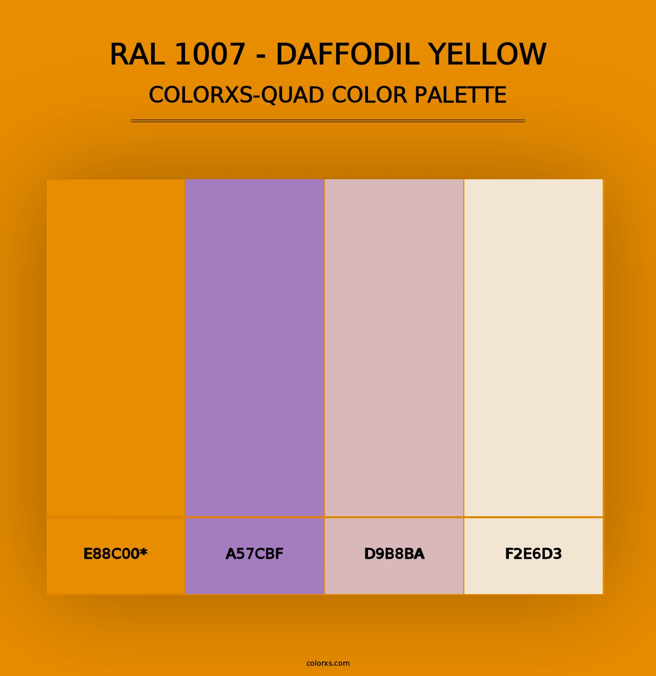 RAL 1007 - Daffodil Yellow - Colorxs Quad Palette