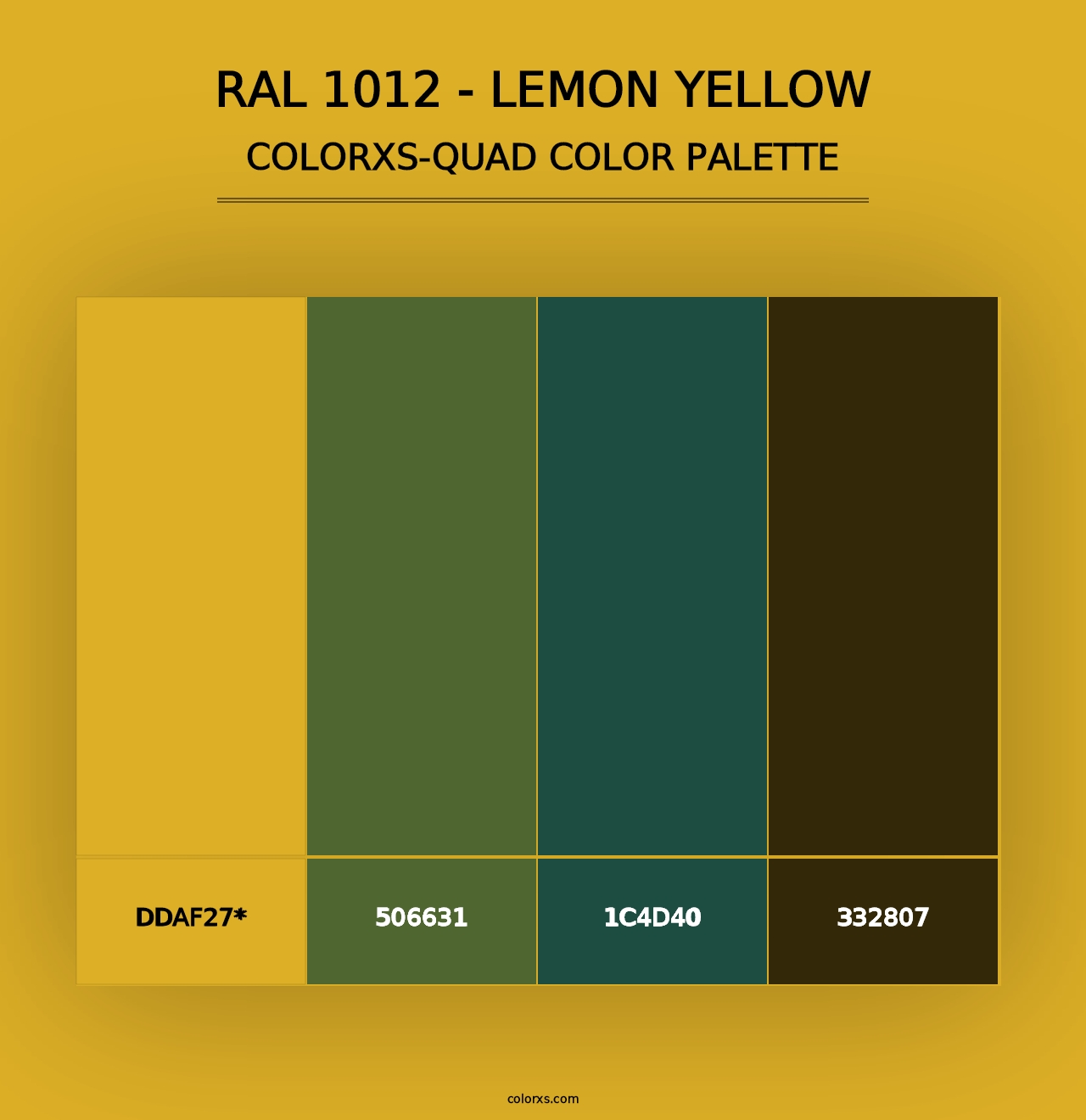 RAL 1012 - Lemon Yellow - Colorxs Quad Palette