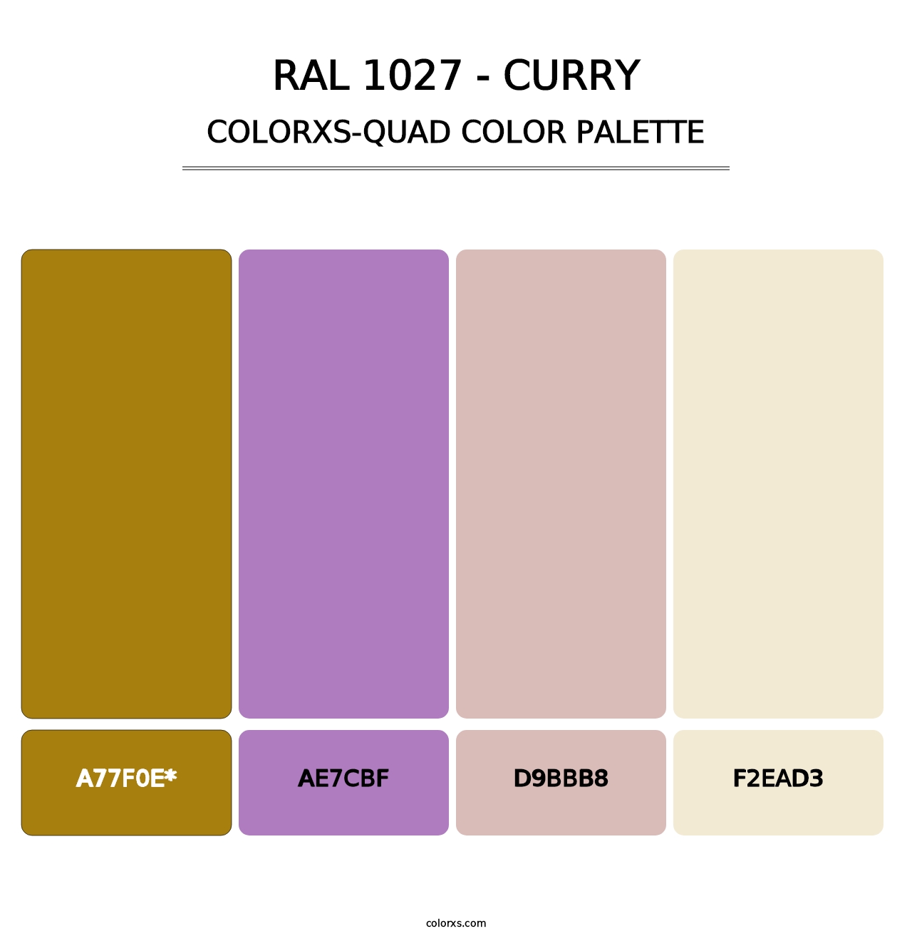 RAL 1027 - Curry - Colorxs Quad Palette