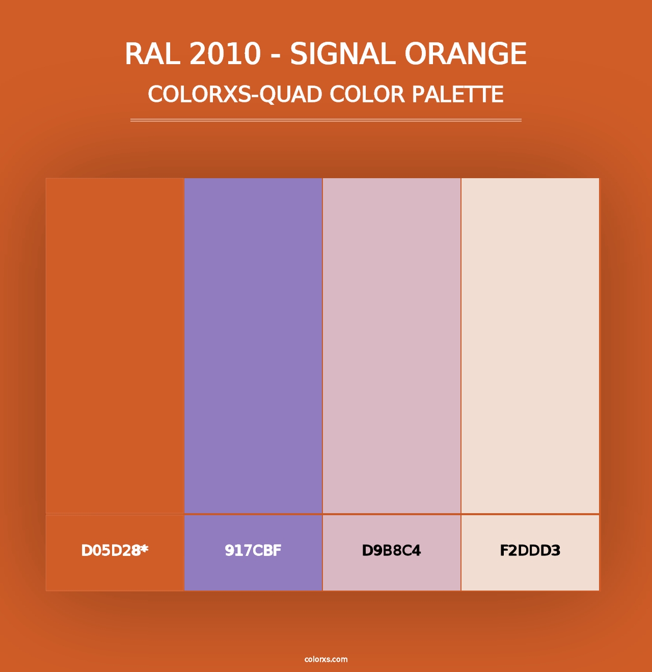 RAL 2010 - Signal Orange - Colorxs Quad Palette