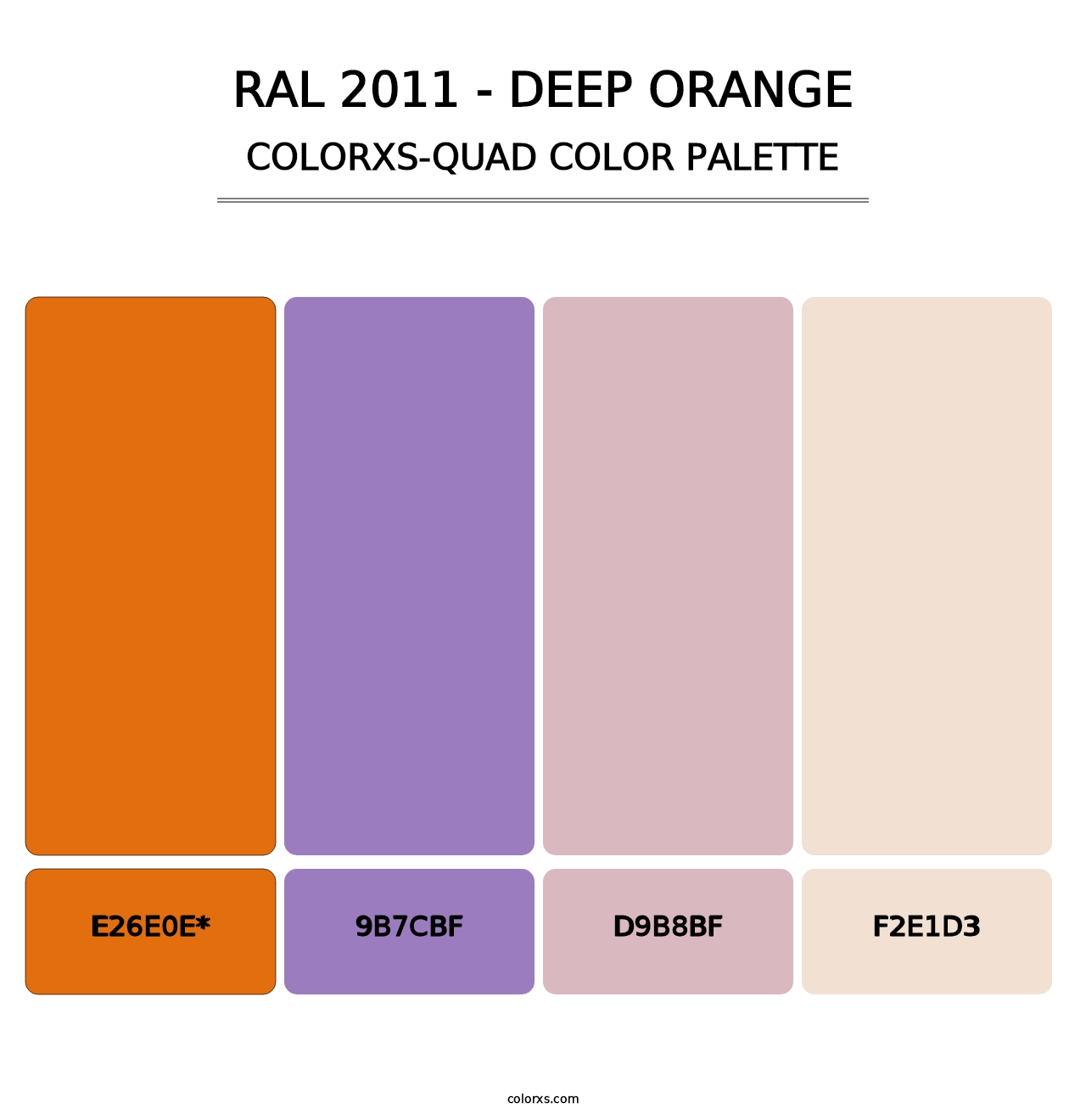 RAL 2011 - Deep Orange - Colorxs Quad Palette