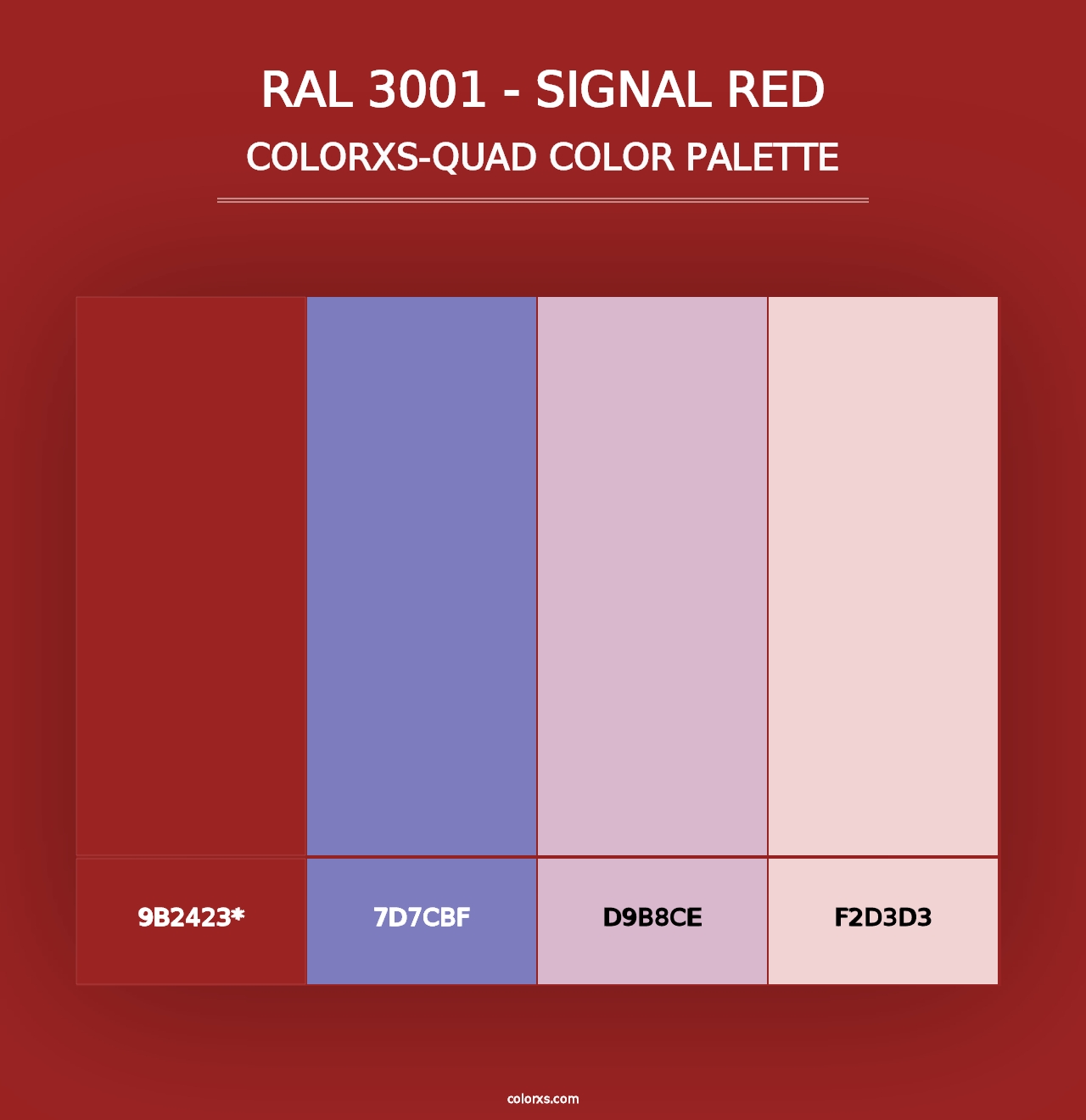 RAL 3001 - Signal Red - Colorxs Quad Palette