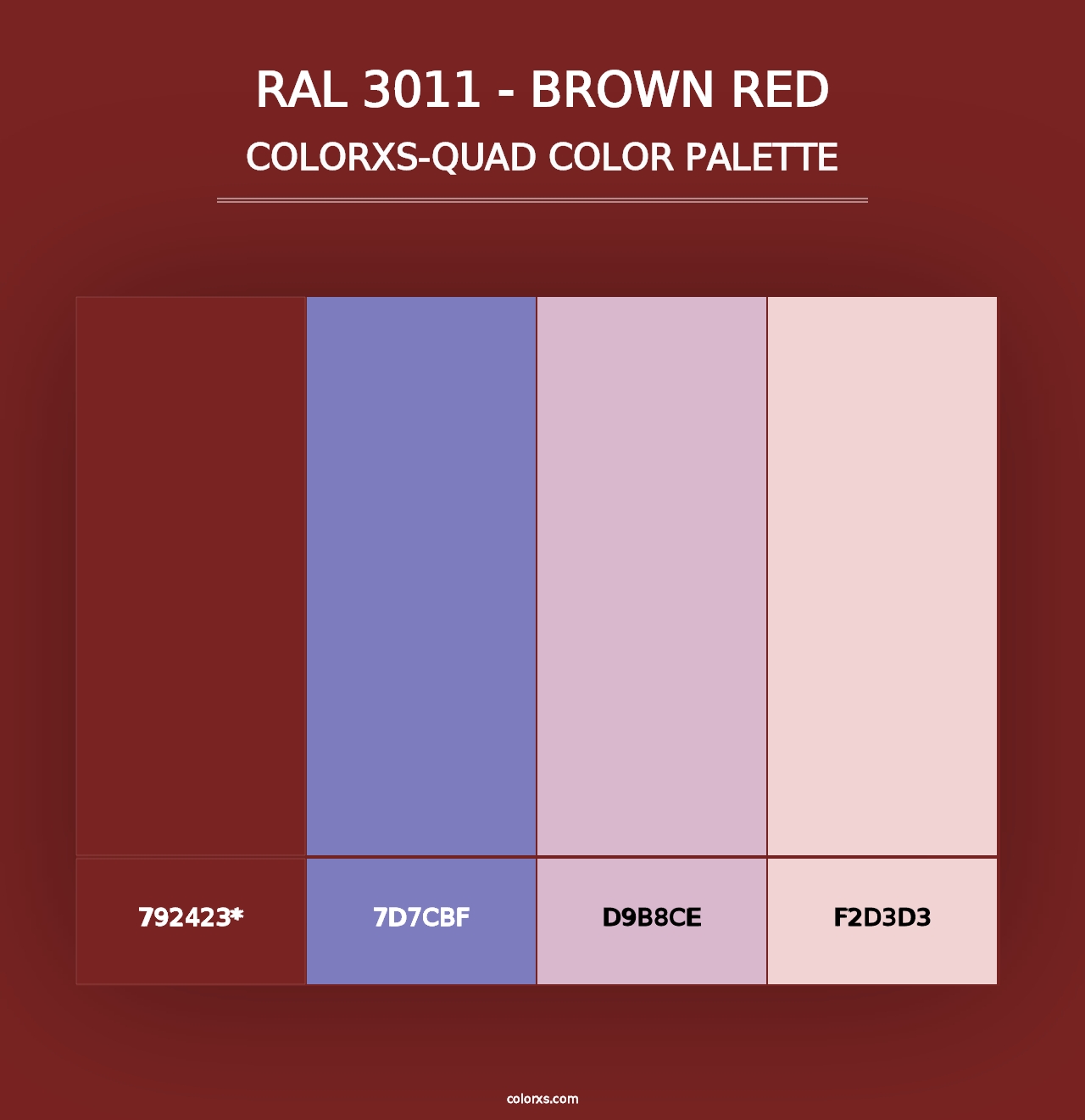 RAL 3011 - Brown Red - Colorxs Quad Palette