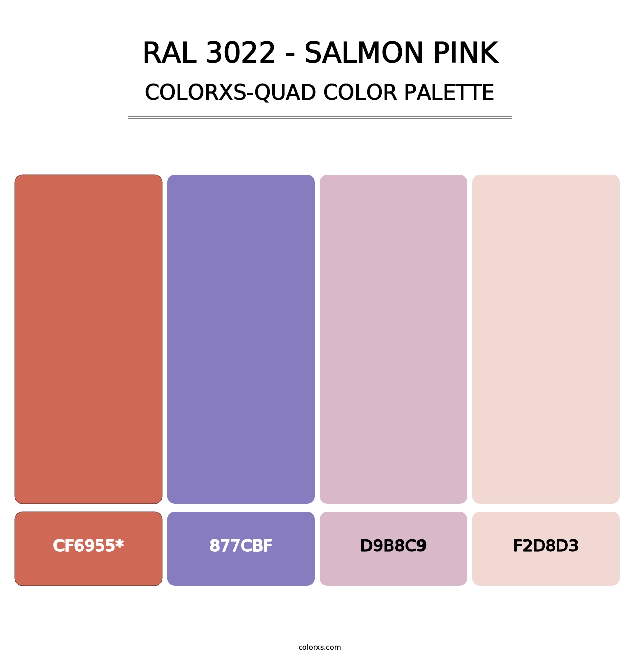 RAL 3022 - Salmon Pink - Colorxs Quad Palette