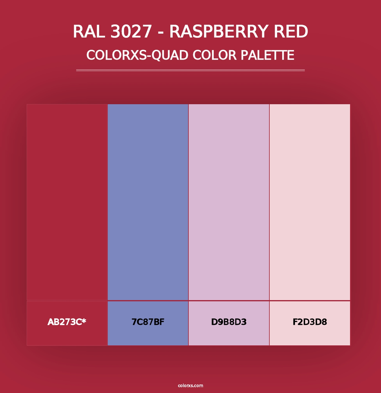 RAL 3027 - Raspberry Red - Colorxs Quad Palette