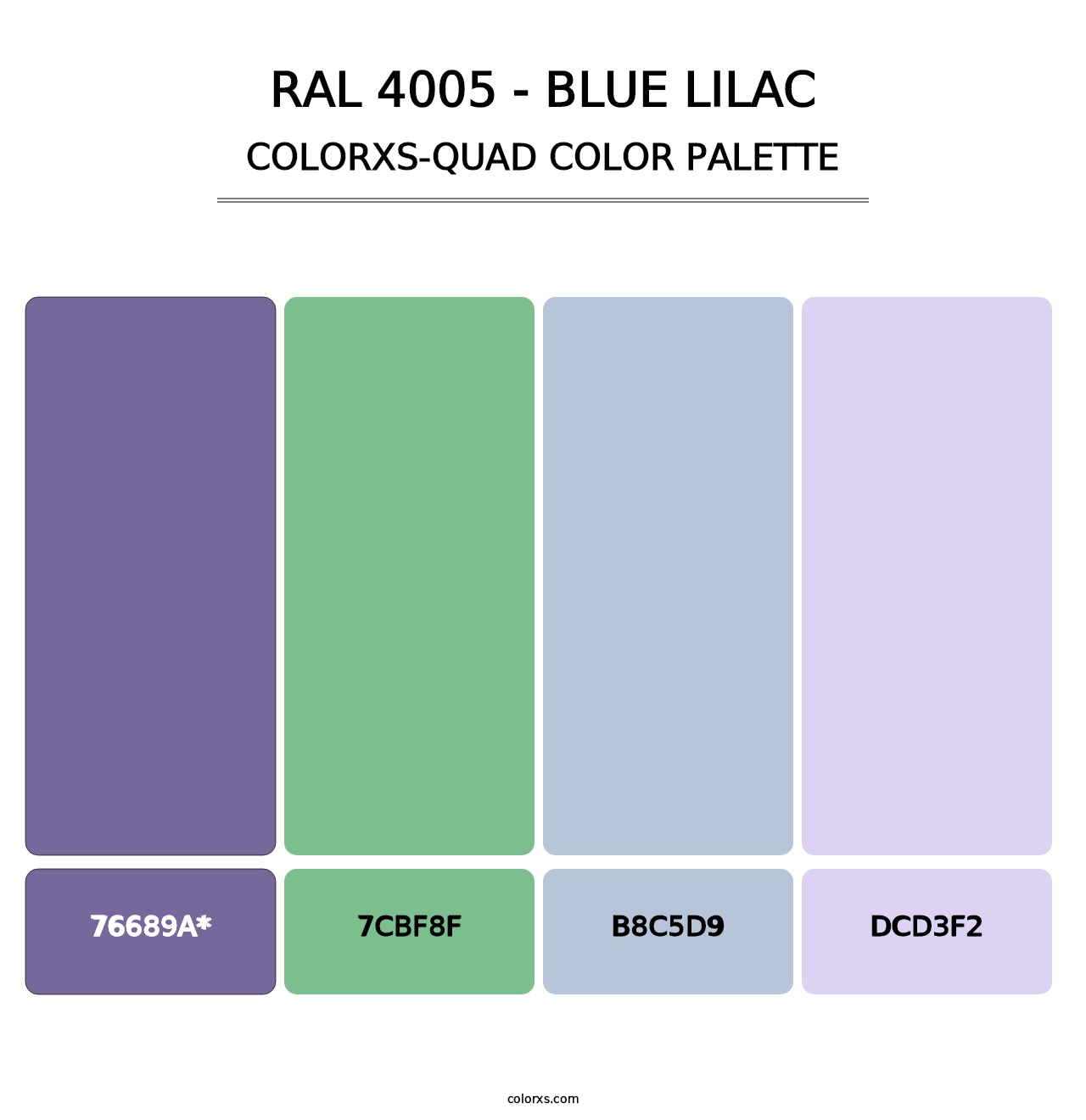 RAL 4005 - Blue Lilac - Colorxs Quad Palette