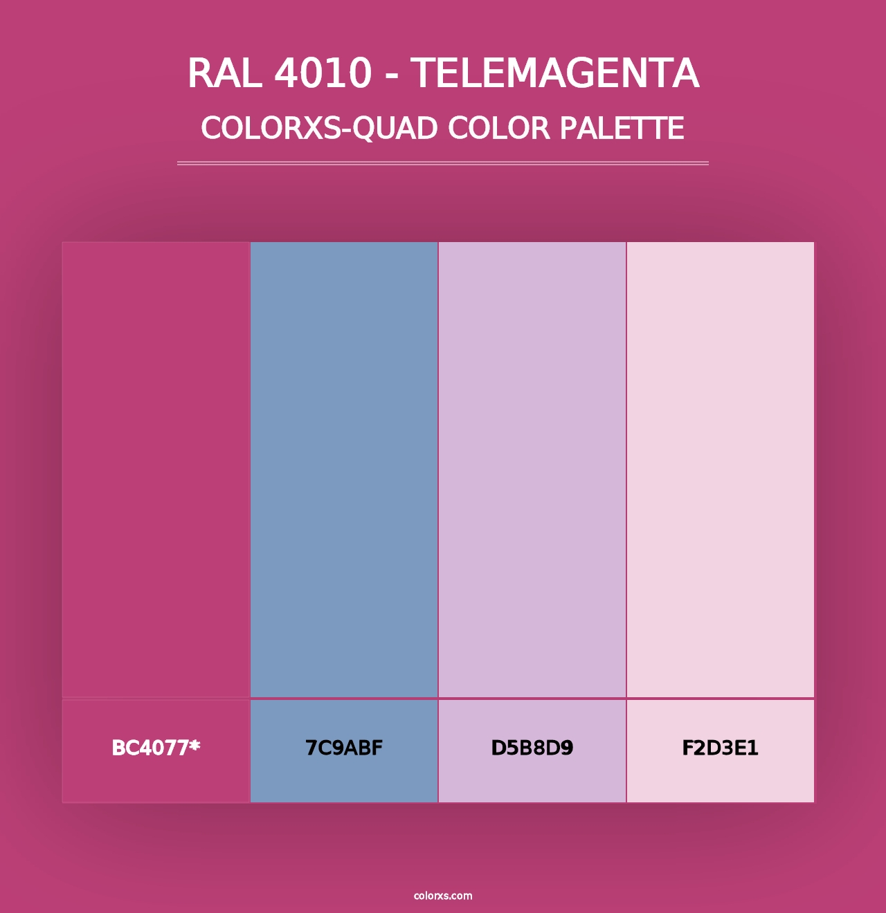 RAL 4010 - Telemagenta - Colorxs Quad Palette