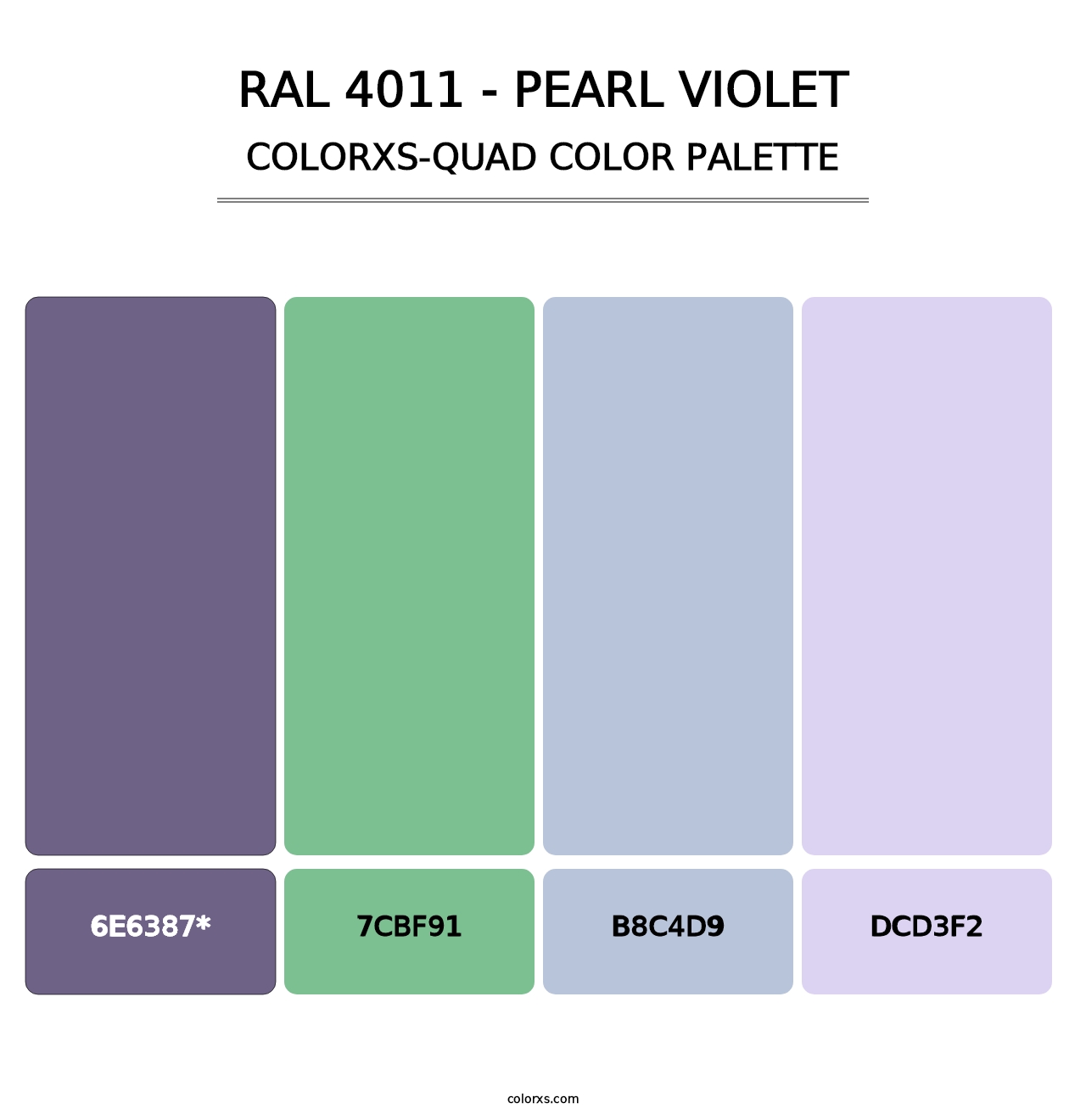 RAL 4011 - Pearl Violet - Colorxs Quad Palette