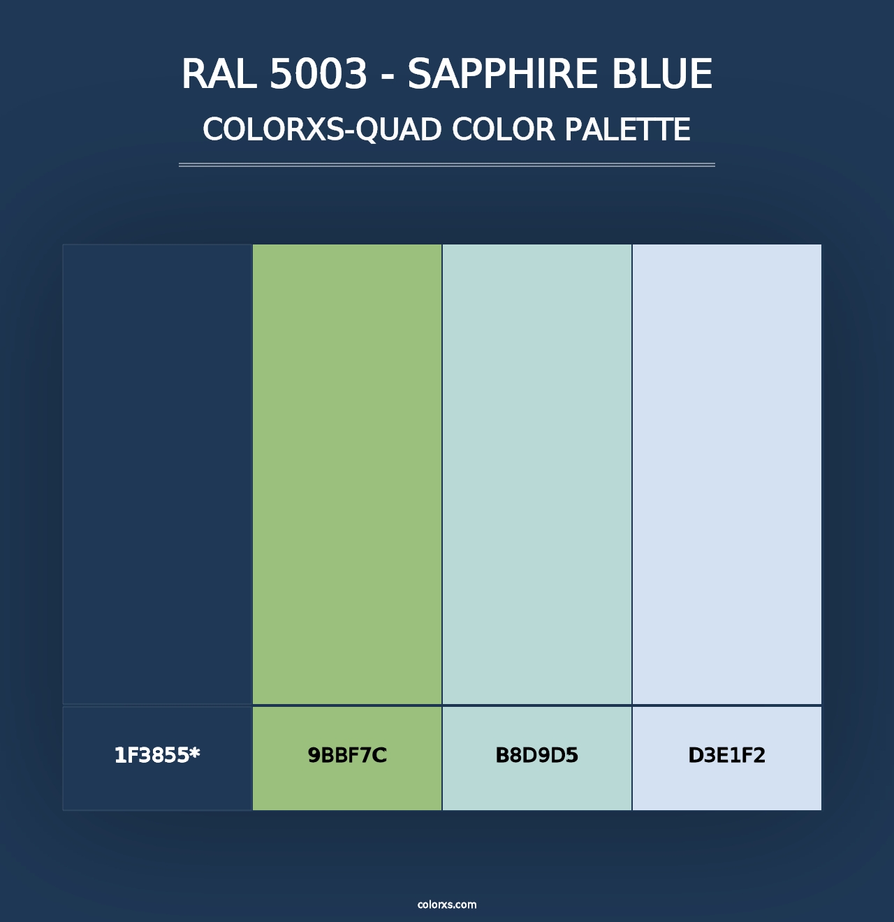 RAL 5003 - Sapphire Blue - Colorxs Quad Palette