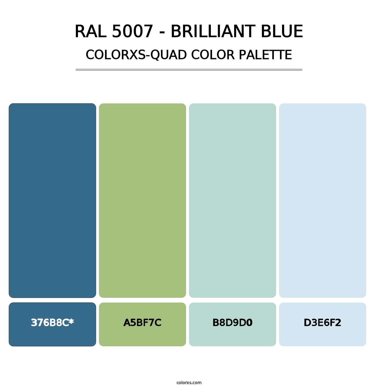 RAL 5007 - Brilliant Blue - Colorxs Quad Palette