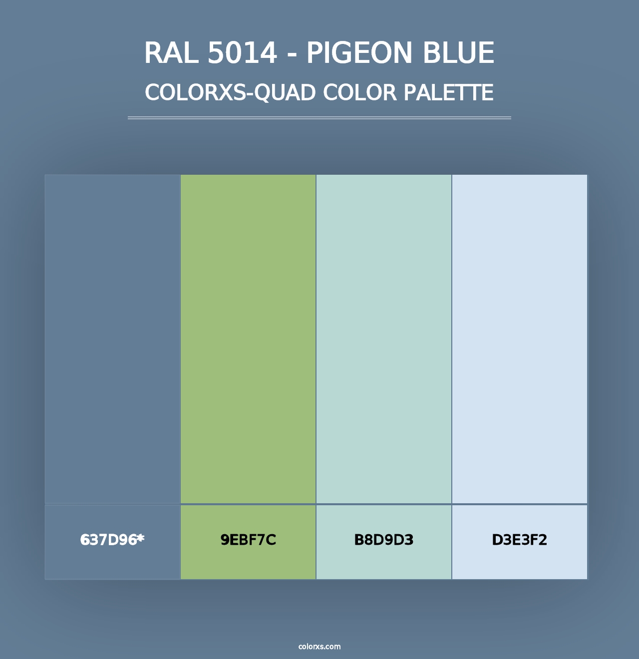 RAL 5014 - Pigeon Blue - Colorxs Quad Palette