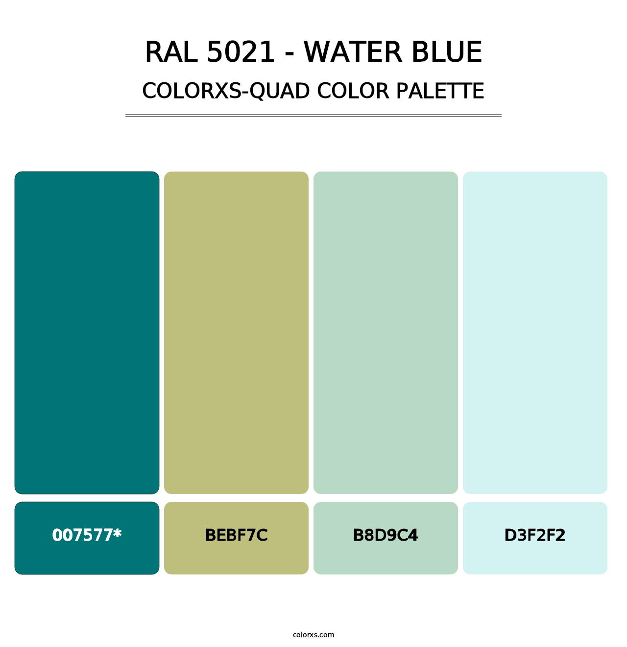 RAL 5021 - Water Blue - Colorxs Quad Palette