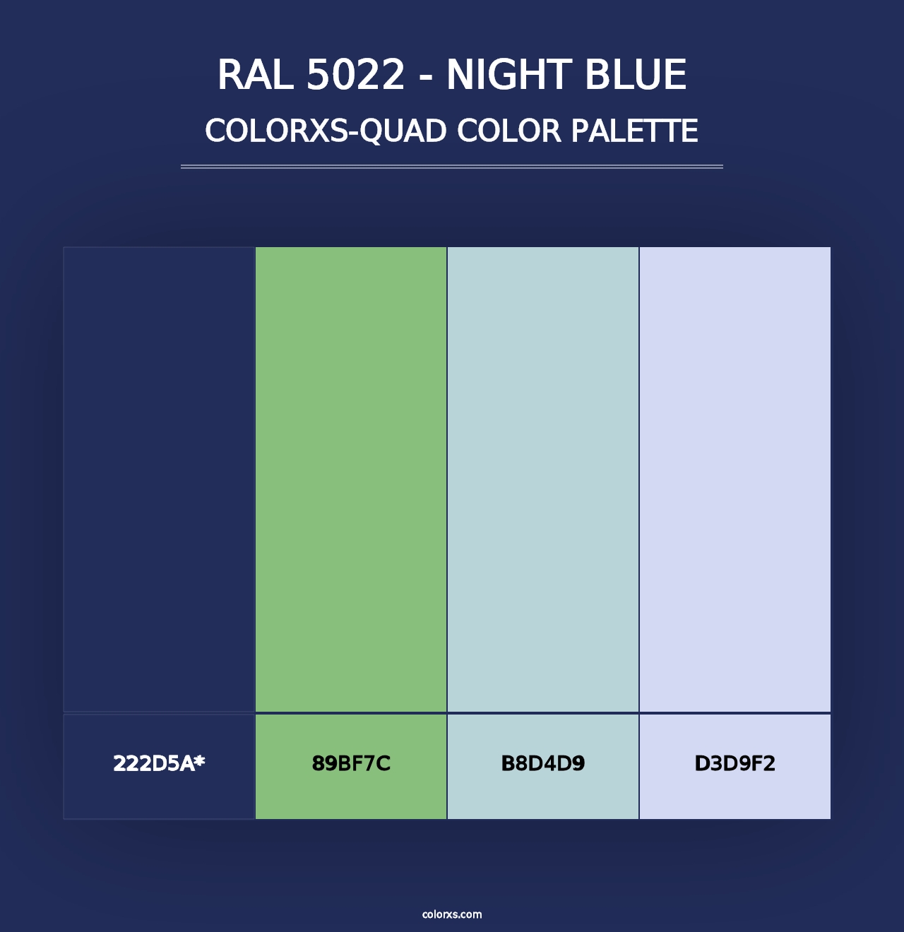 RAL 5022 - Night Blue - Colorxs Quad Palette