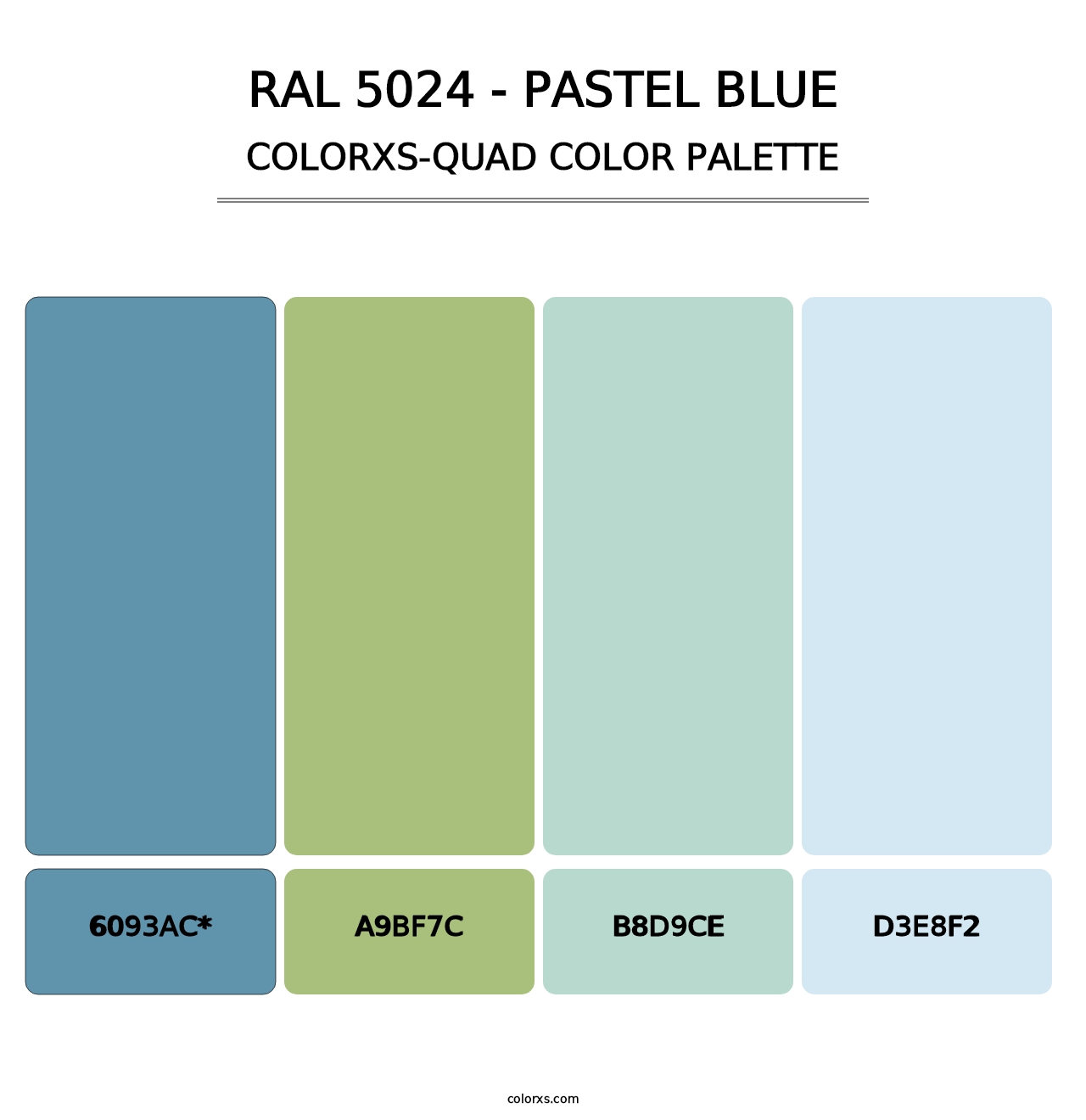 RAL 5024 - Pastel Blue - Colorxs Quad Palette