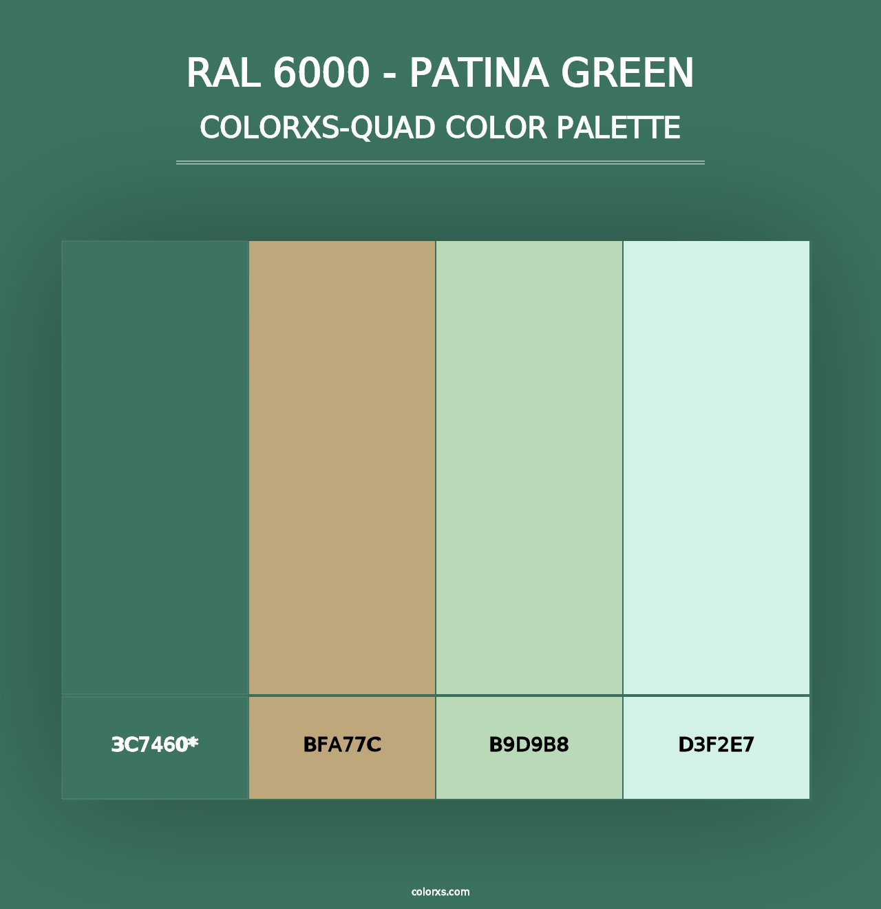 RAL 6000 - Patina Green - Colorxs Quad Palette