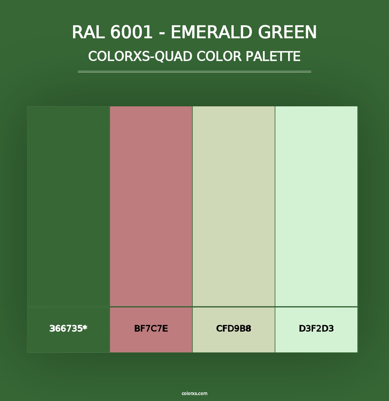 RAL 6001 - Emerald Green - Colorxs Quad Palette