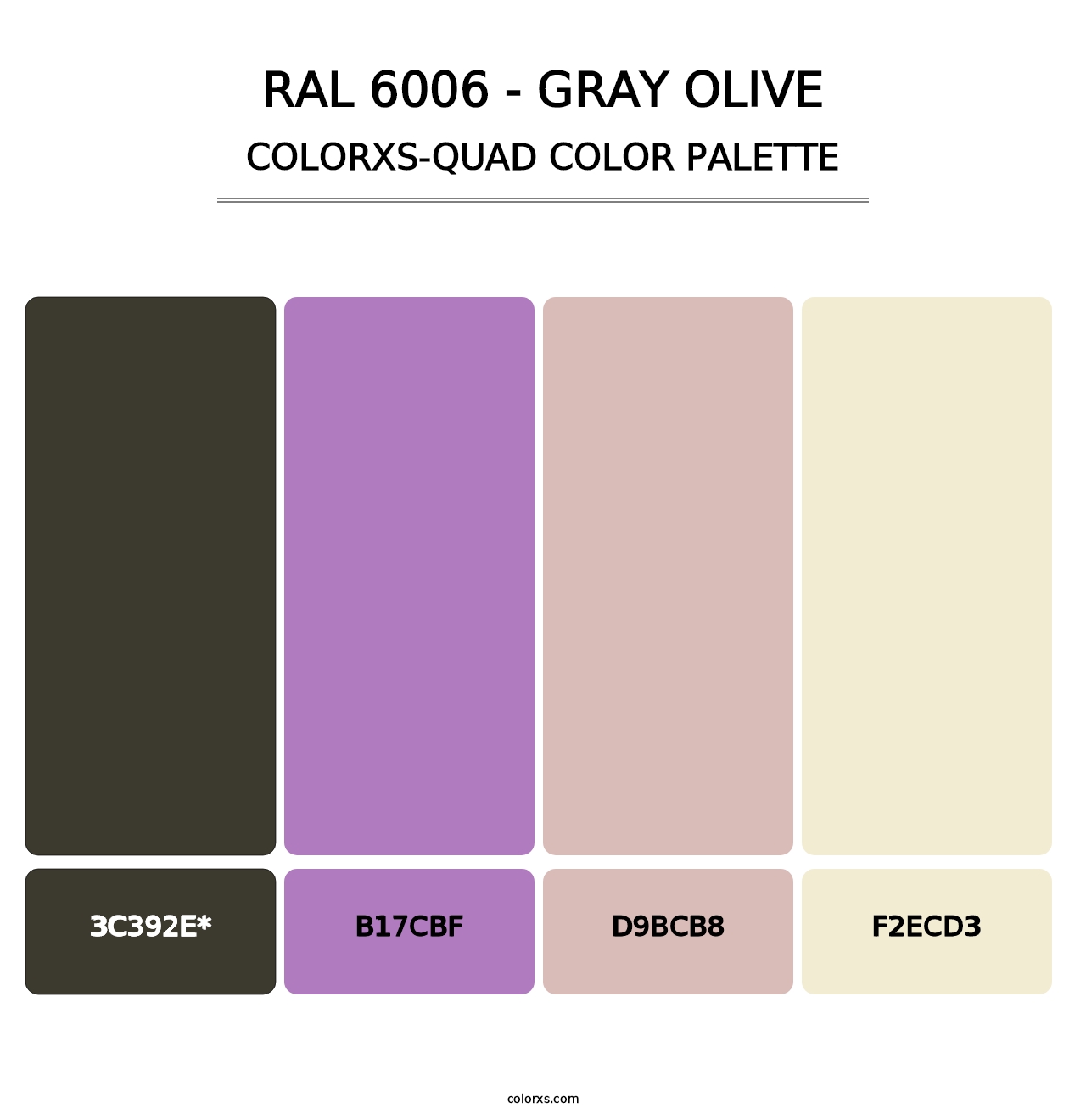 RAL 6006 - Gray Olive - Colorxs Quad Palette