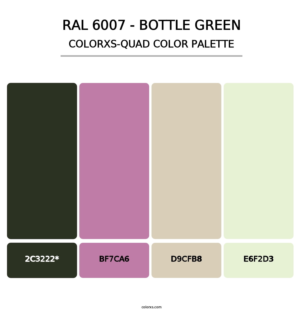 RAL 6007 - Bottle Green - Colorxs Quad Palette