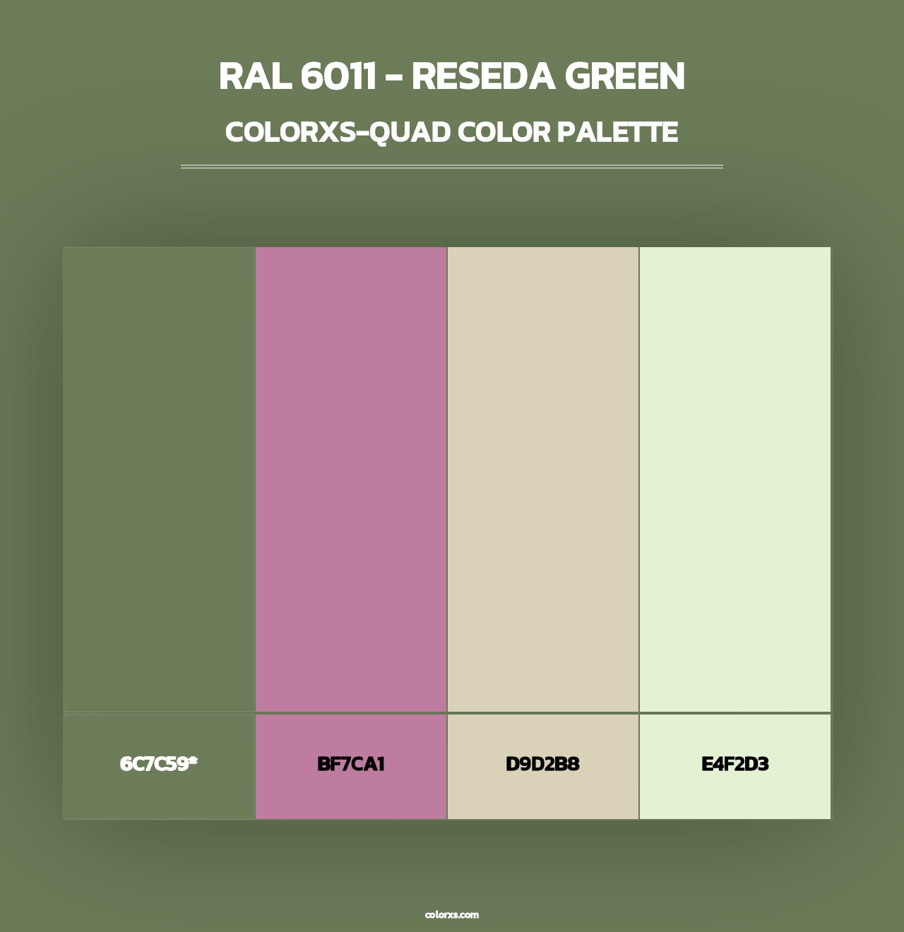 RAL 6011 - Reseda Green - Colorxs Quad Palette