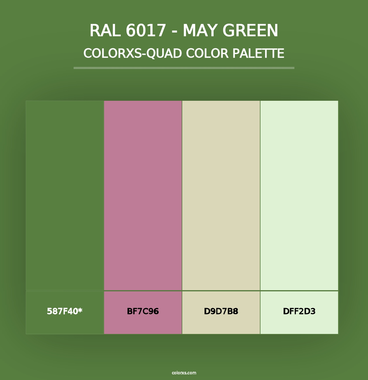 RAL 6017 - May Green - Colorxs Quad Palette