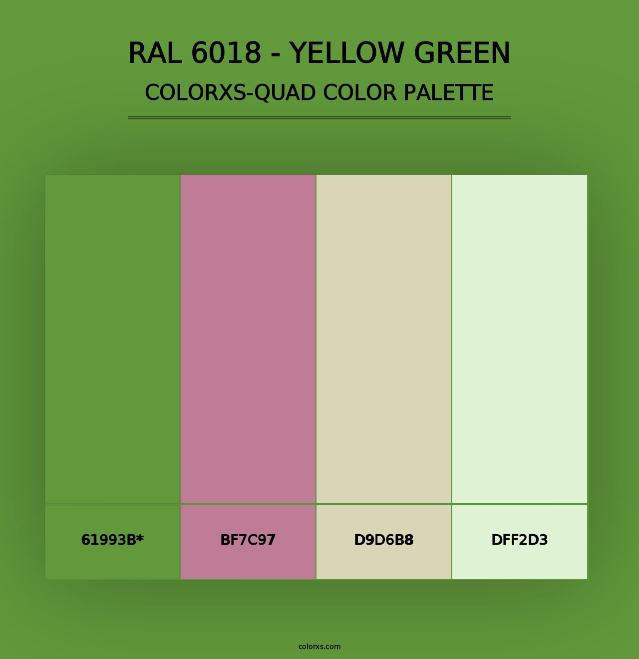 RAL 6018 - Yellow Green - Colorxs Quad Palette