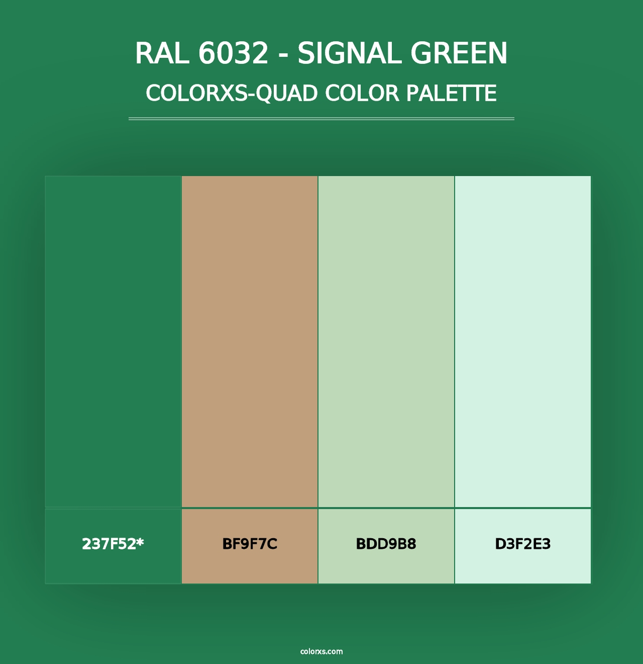 RAL 6032 - Signal Green - Colorxs Quad Palette