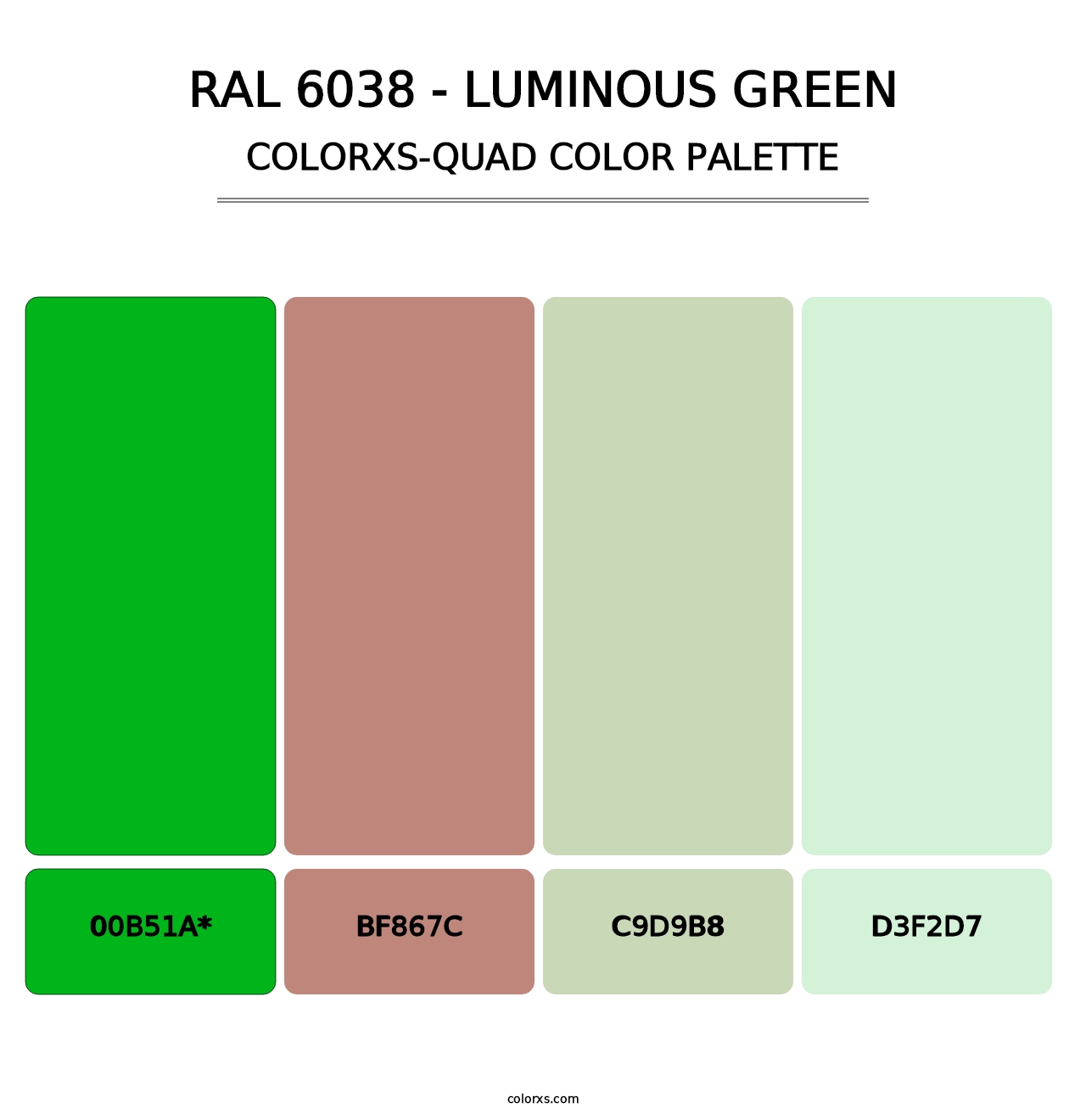 RAL 6038 - Luminous Green - Colorxs Quad Palette