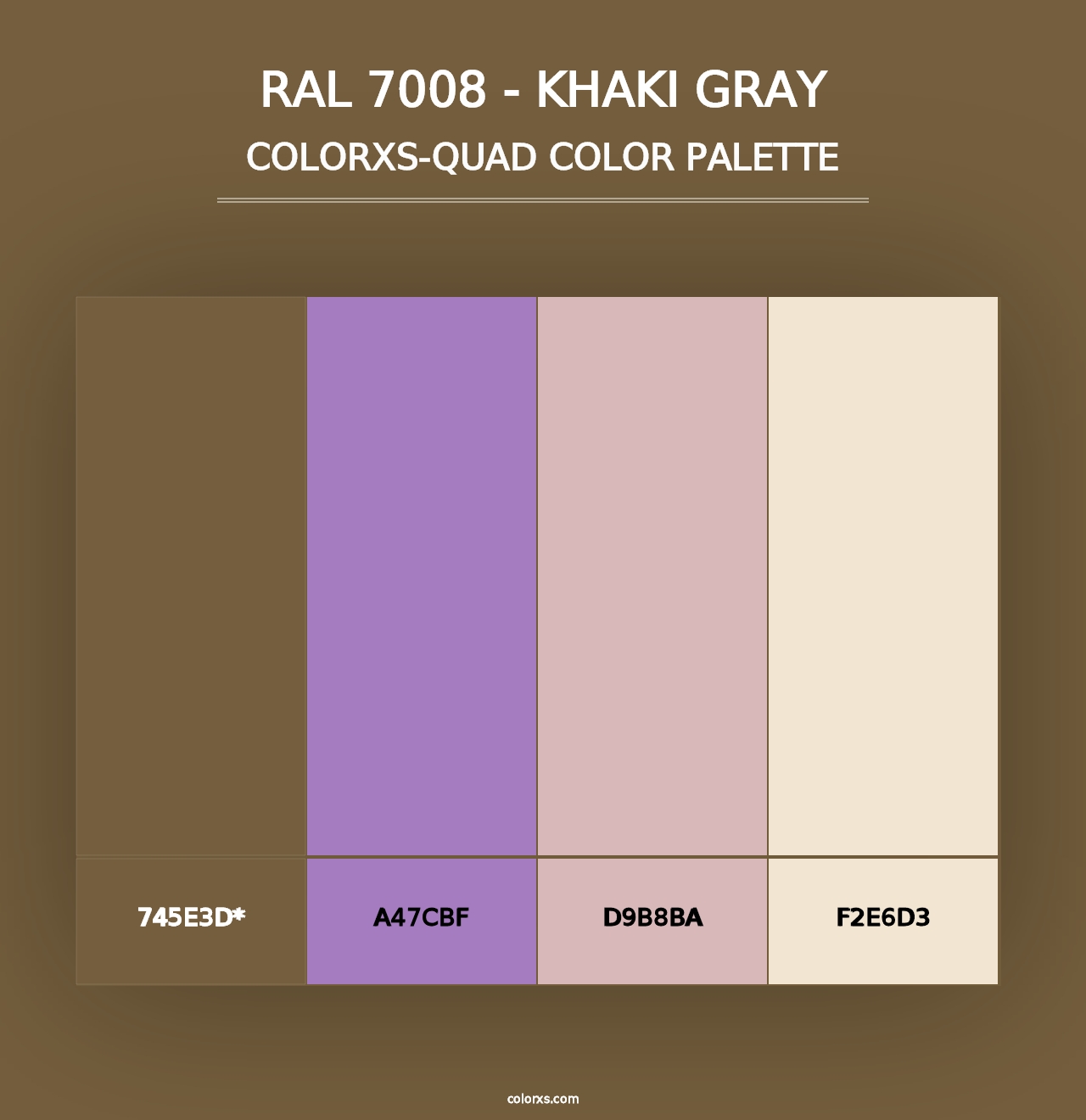 RAL 7008 - Khaki Gray - Colorxs Quad Palette