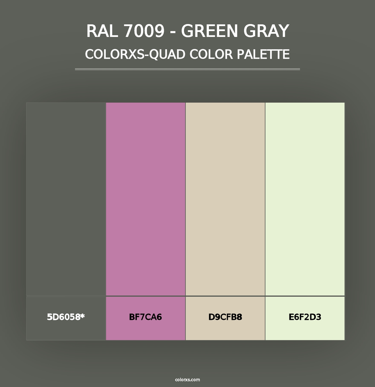 RAL 7009 - Green Gray - Colorxs Quad Palette