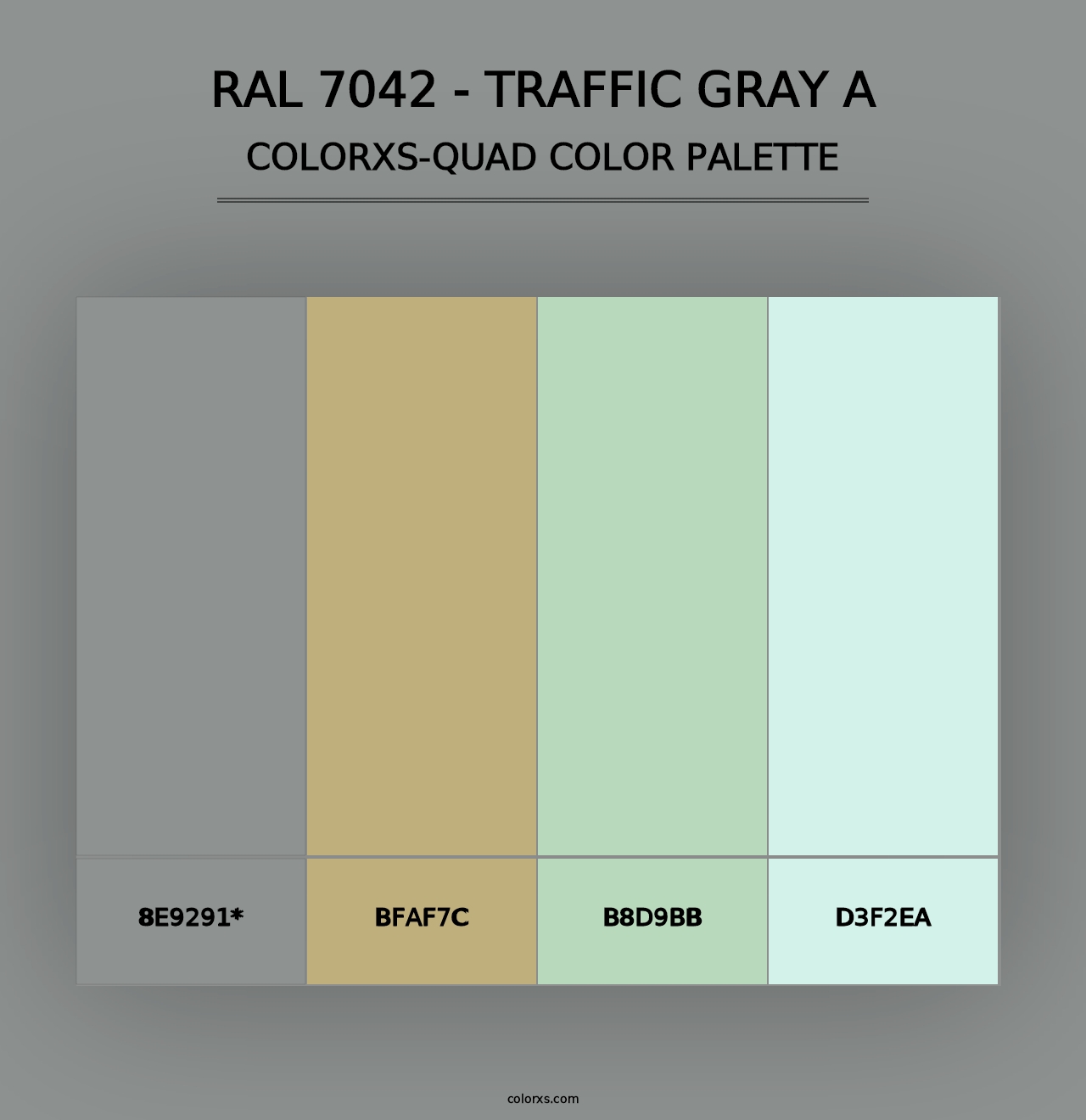 RAL 7042 - Traffic Gray A - Colorxs Quad Palette