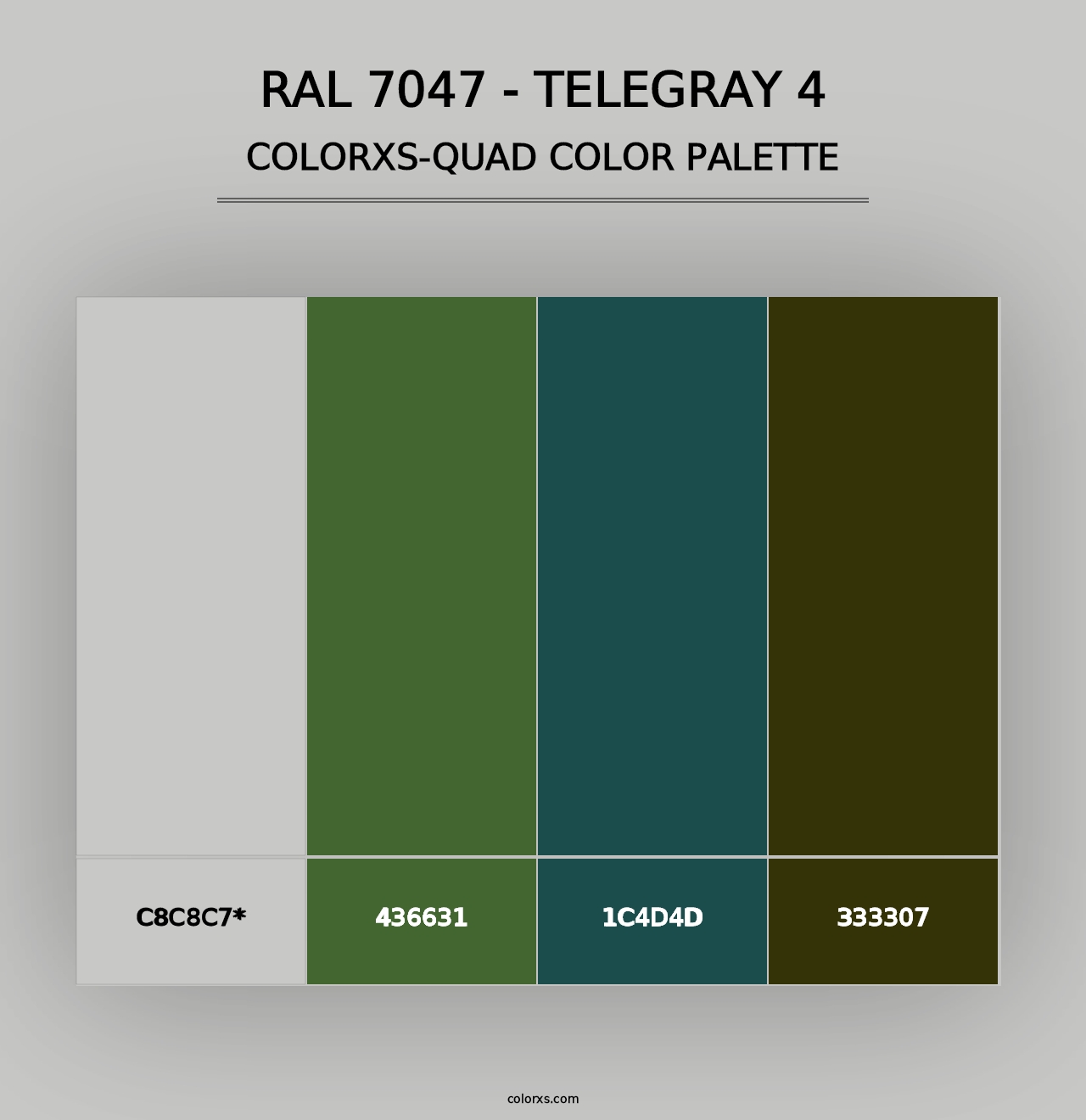 RAL 7047 - Telegray 4 - Colorxs Quad Palette