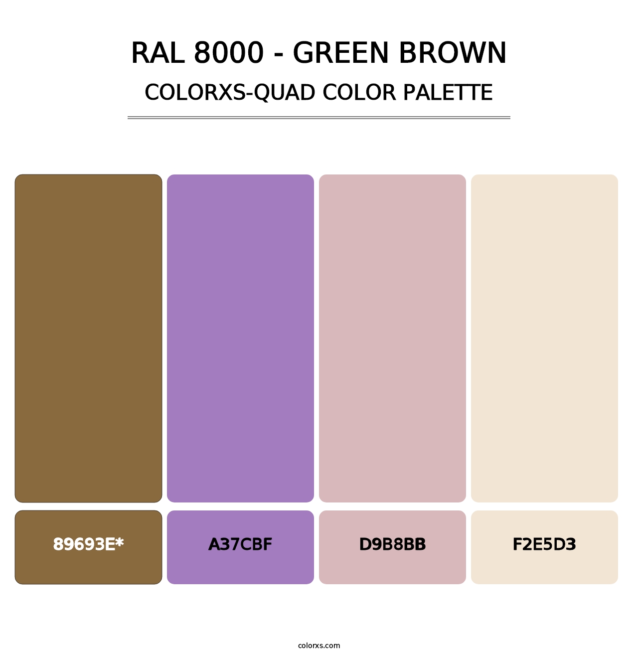 RAL 8000 - Green Brown - Colorxs Quad Palette