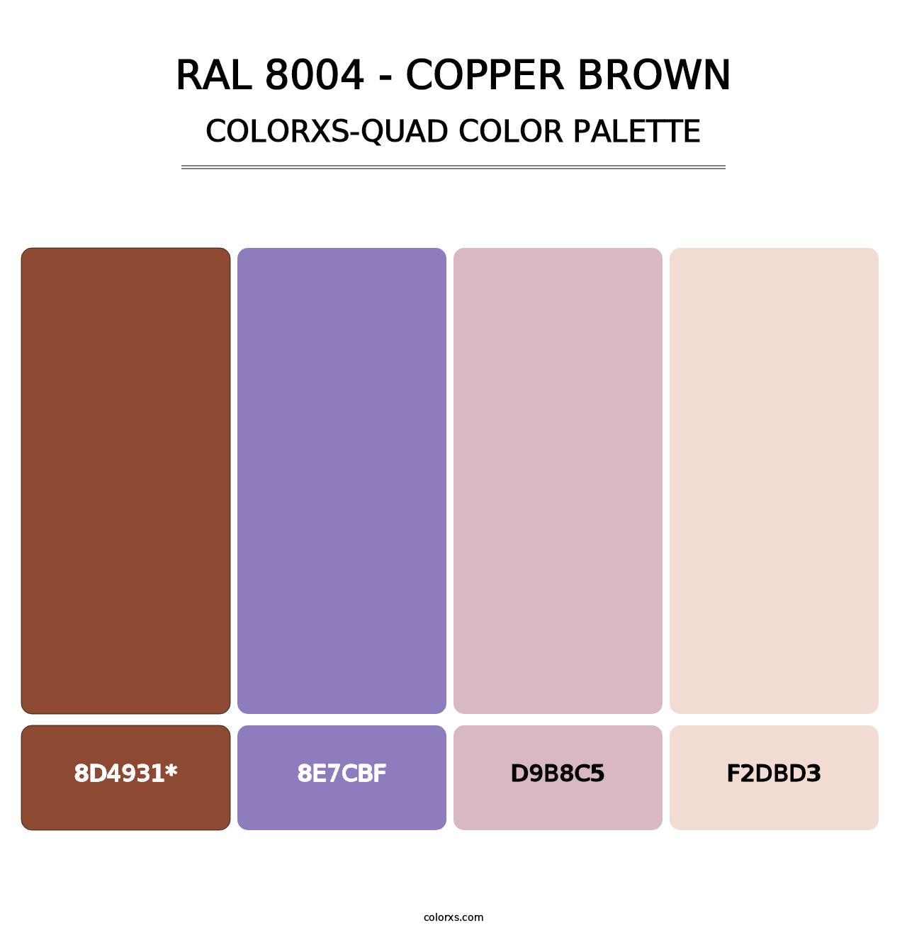 RAL 8004 - Copper Brown - Colorxs Quad Palette