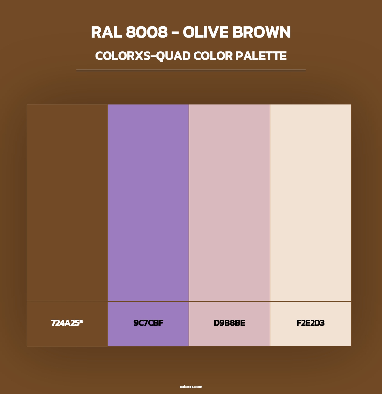 RAL 8008 - Olive Brown - Colorxs Quad Palette