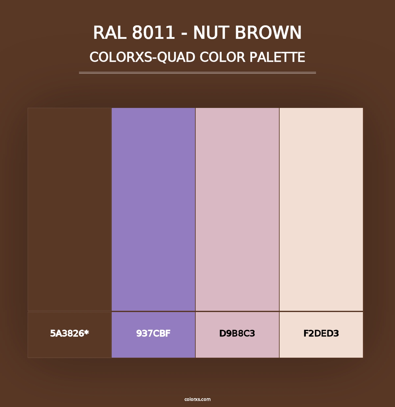 RAL 8011 - Nut Brown - Colorxs Quad Palette