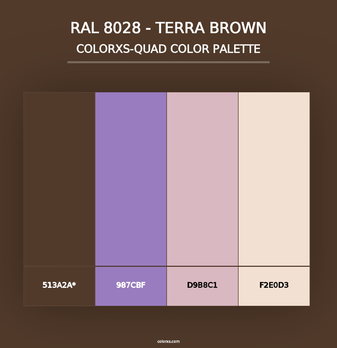 RAL 8028 - Terra Brown - Colorxs Quad Palette