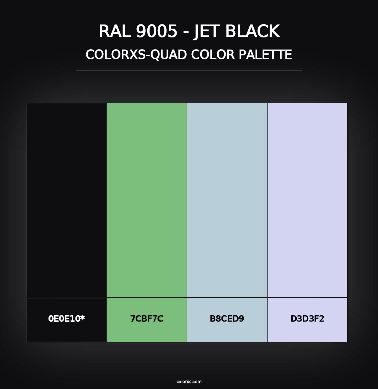 RAL 9005 - Jet Black - Colorxs Quad Palette